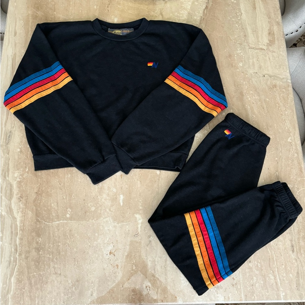 Aviator Nation Black sweat set